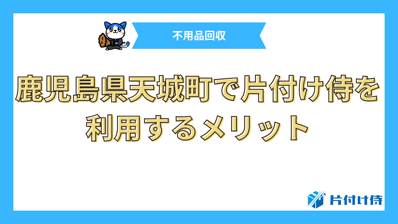 鹿児島県天城町で片付け侍を利用するメリット