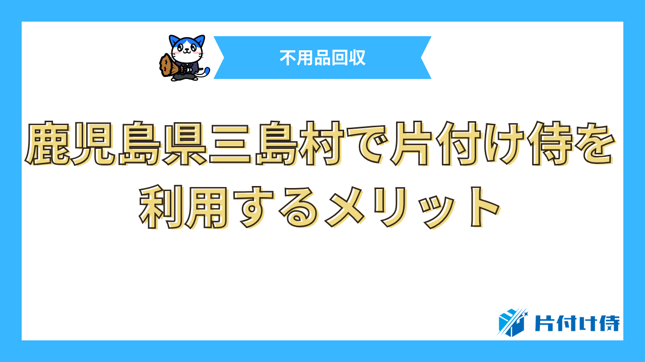 鹿児島県三島村で片付け侍を利用するメリット