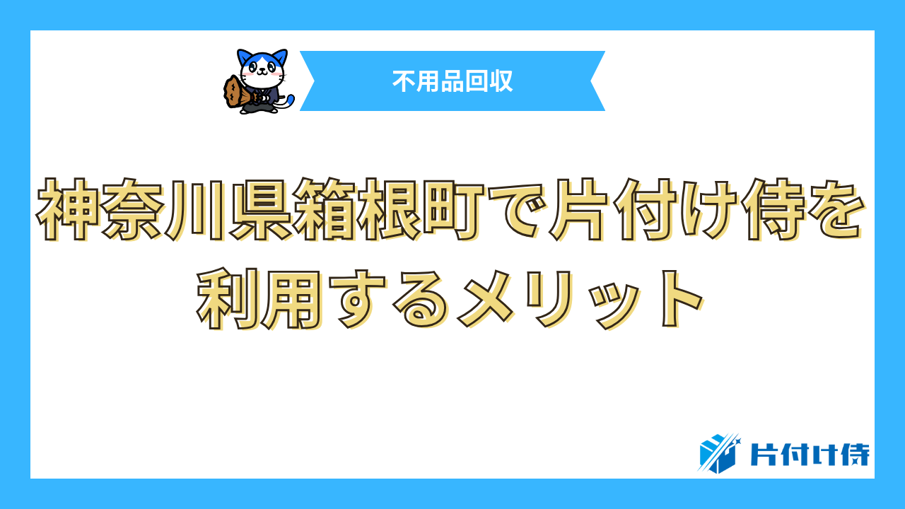 神奈川県箱根町で片付け侍を利用するメリット