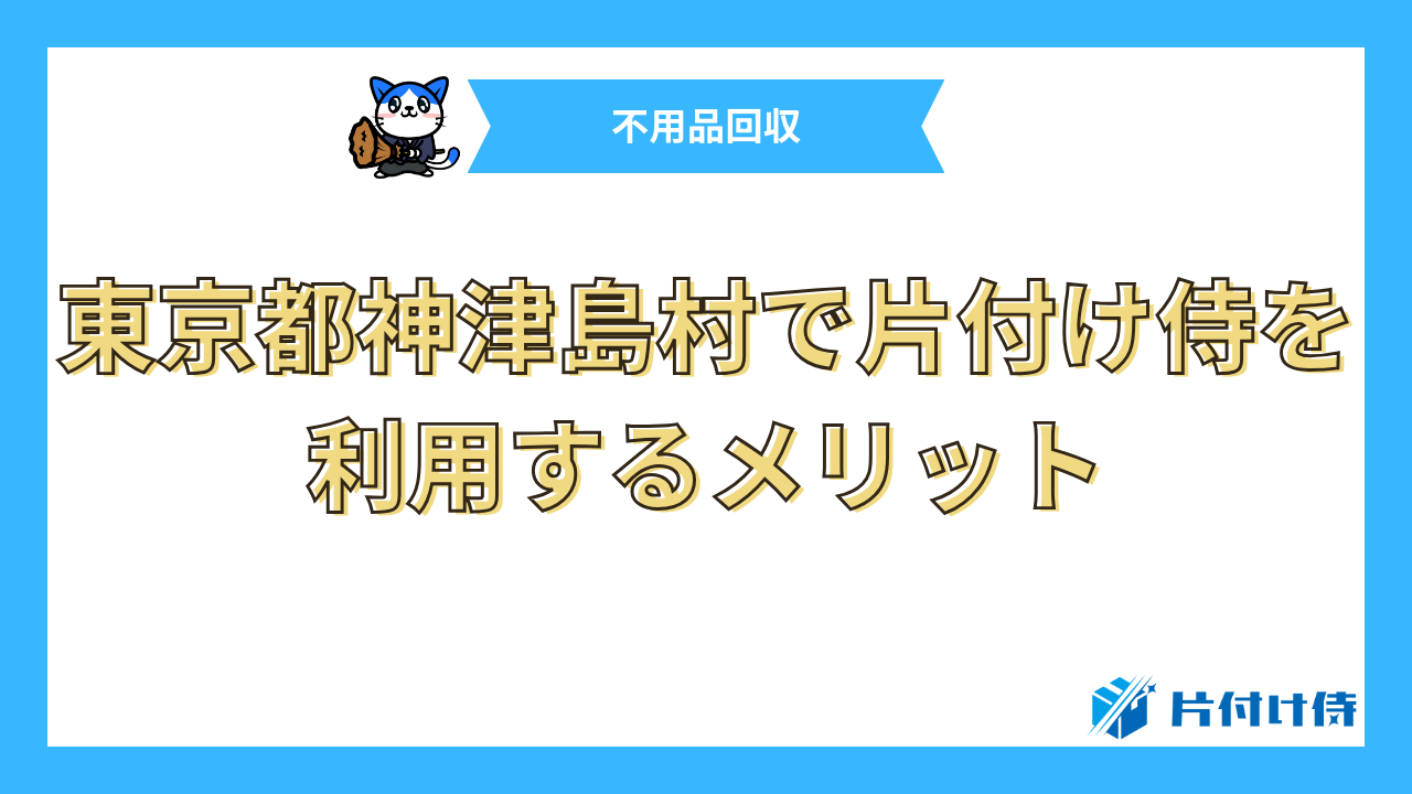 東京都神津島村で片付け侍を利用するメリット